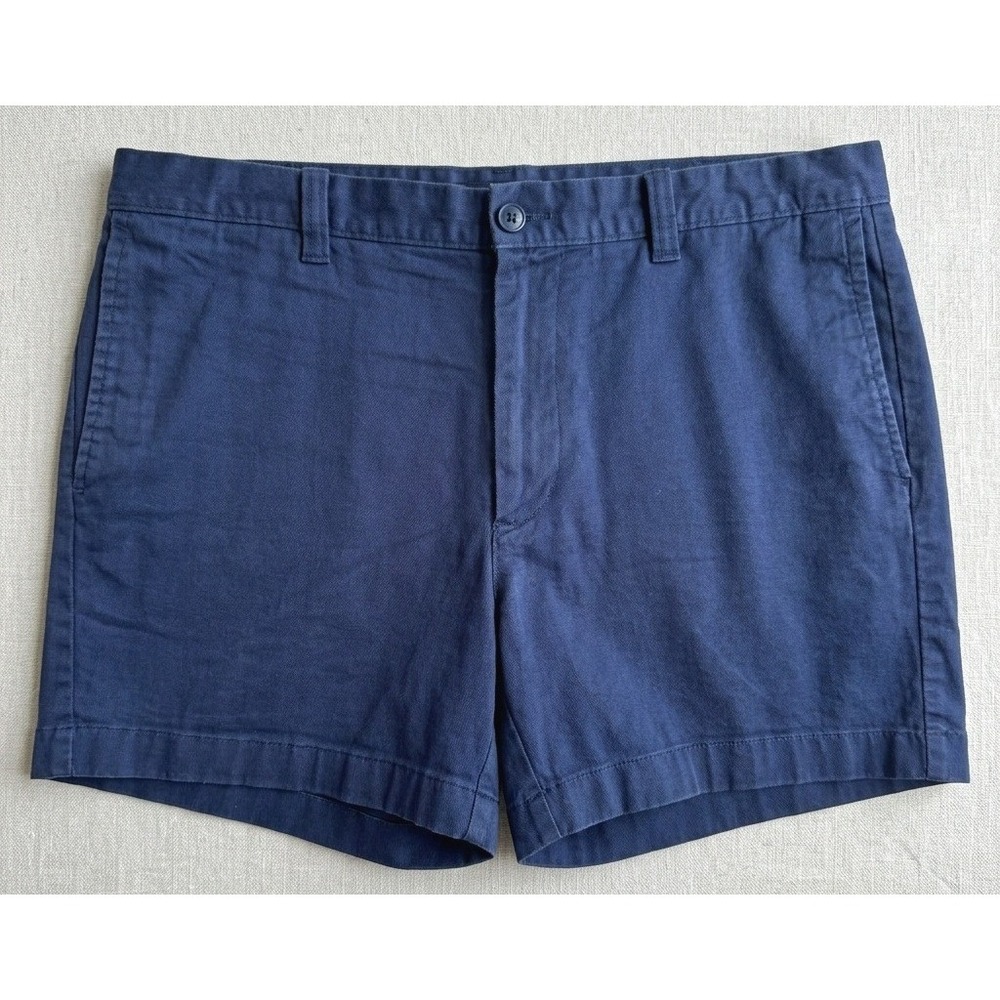 J.Crew Chino Shorts Mens 38 Navy Blue 5" Inseam Stretch Preppy Classic‎